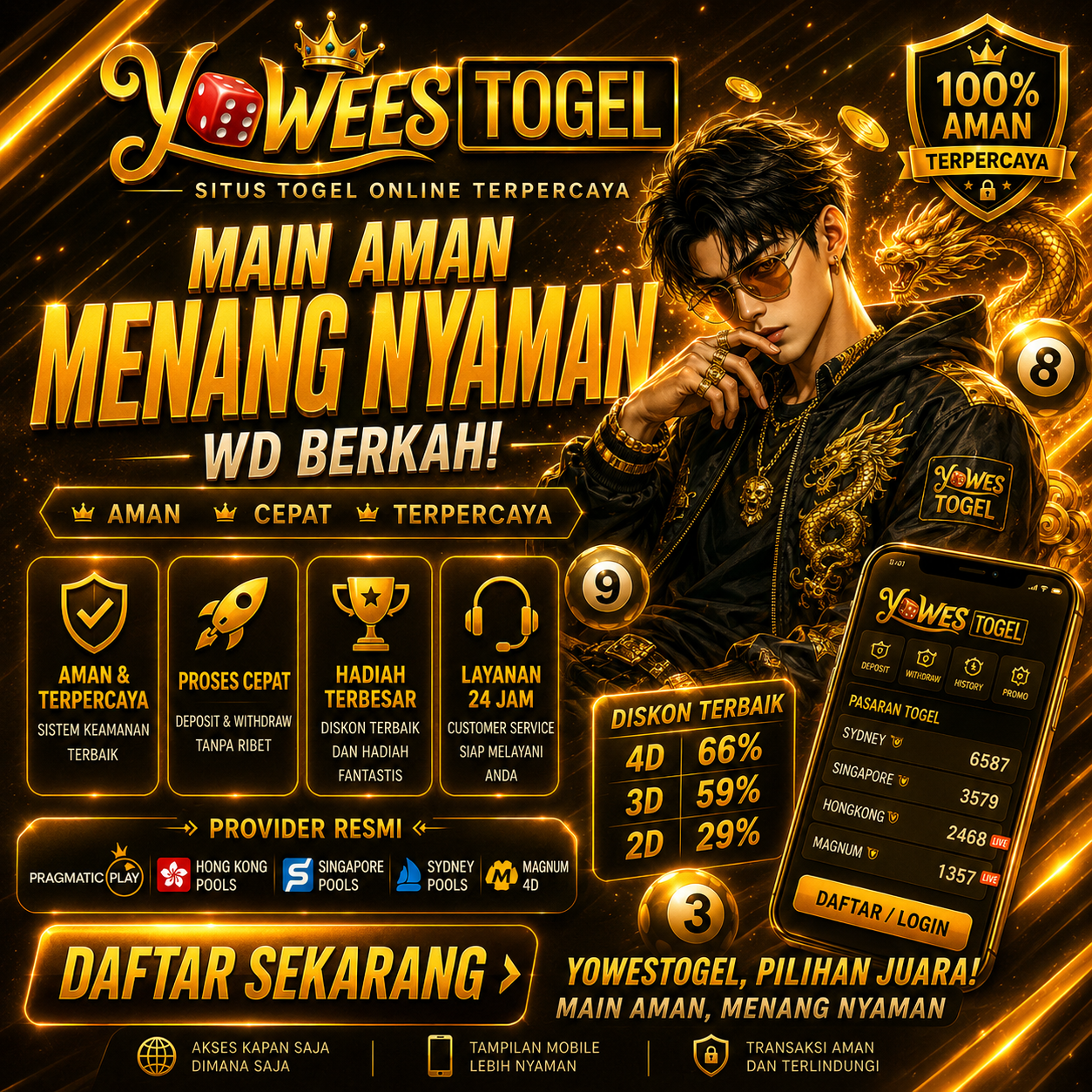 YOWESTOGEL : Agen Bandar Togel Online Paling Gacor Dengan Memiliki RTP Pragmatic Tertinggi Saat Ini.